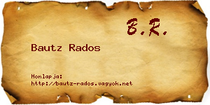 Bautz Rados névjegykártya